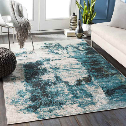 Drouwen Modern Teal Area Rug