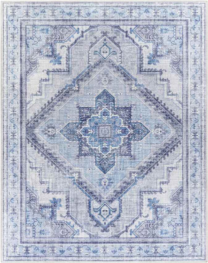 Eemten Traditional Ice Blue Area Rug