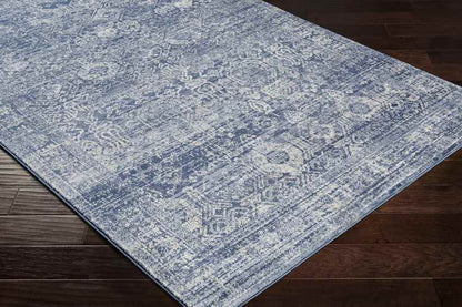 Garminge Traditional Bright Blue Area Rug
