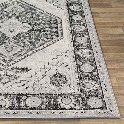 Lubbinge Traditional Black Area Rug