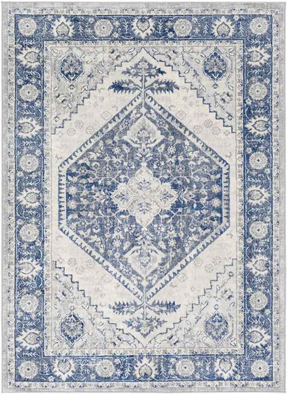 Lubbinge Traditional Navy Area Rug