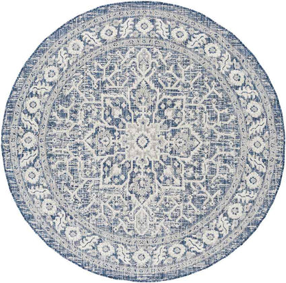 Mantinge Traditional Navy Area Rug