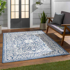 Mantinge Traditional Navy Area Rug