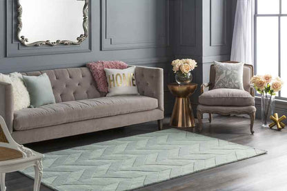 Menton Modern Ice Blue Area Rug