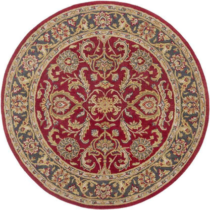 Palaiseau Traditional Bright Red Area Rug