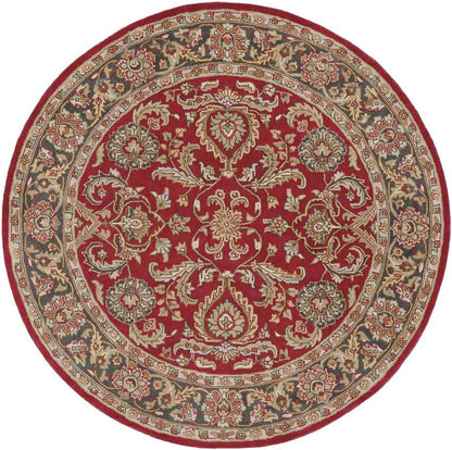 Palaiseau Traditional Bright Red Area Rug