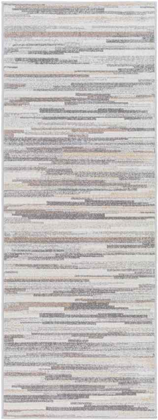 Orvelte Modern Medium Gray/Tan/White Area Rug
