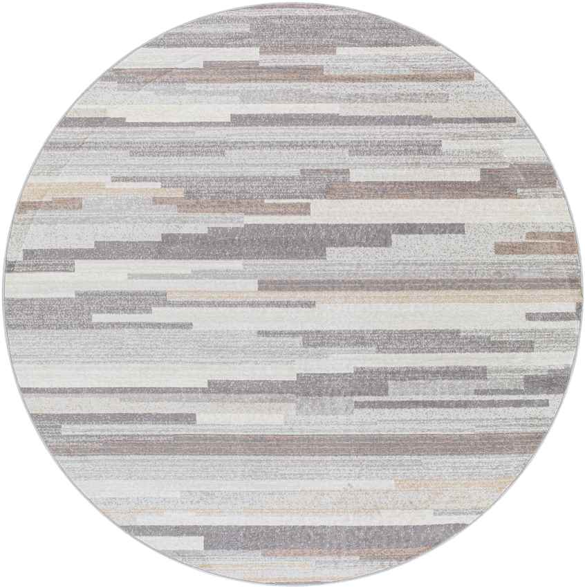 Orvelte Modern Medium Gray/Tan/White Area Rug