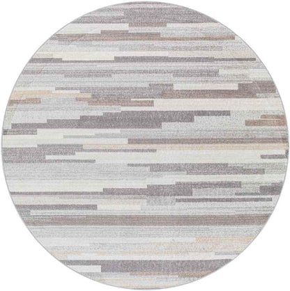 Orvelte Modern Medium Gray/Tan/White Area Rug