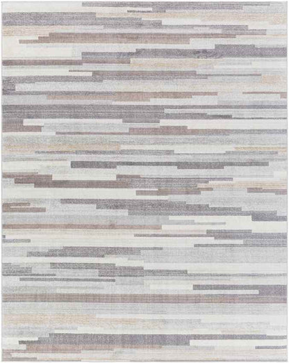 Orvelte Modern Medium Gray/Tan/White Area Rug