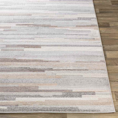 Orvelte Modern Medium Gray/Tan/White Area Rug