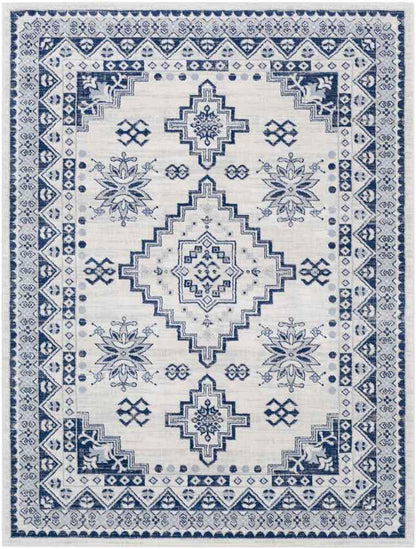 Pikveld Traditional White Area Rug