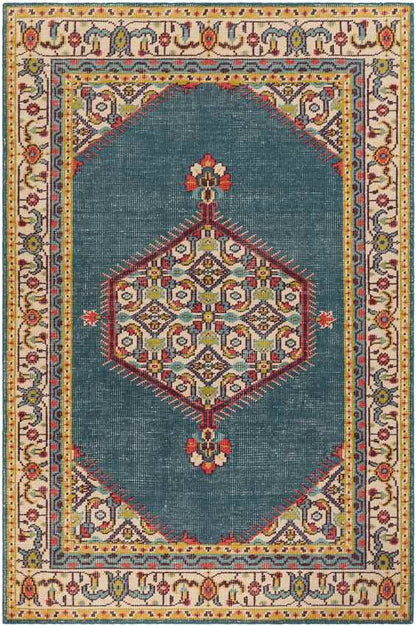 Lieving Traditional Teal Area Rug