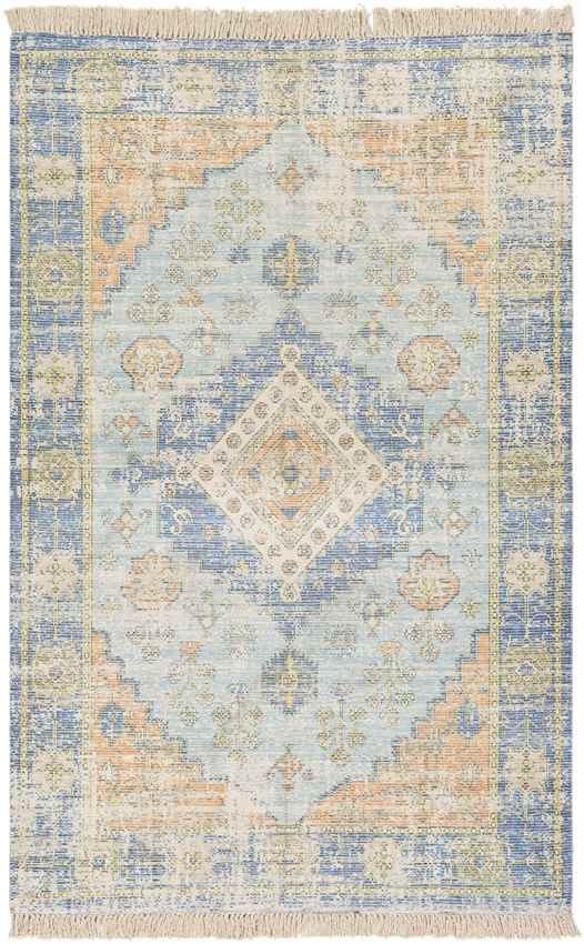 Sandiacre Traditional Sky Blue Area Rug