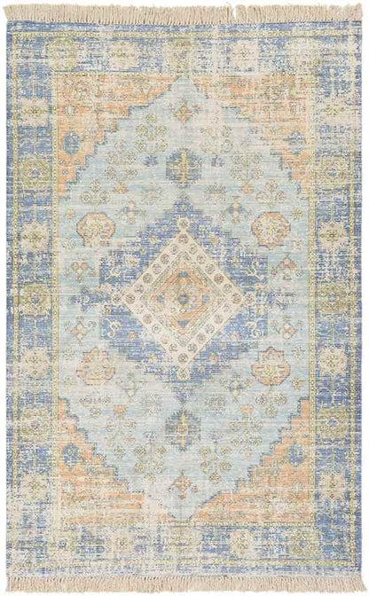 Sandiacre Traditional Sky Blue Area Rug