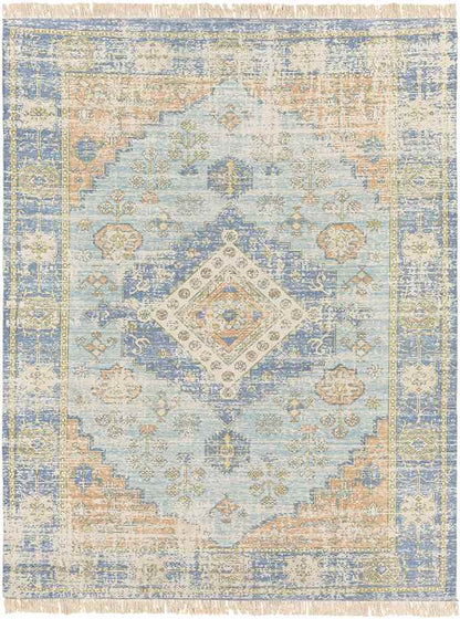Sandiacre Traditional Sky Blue Area Rug