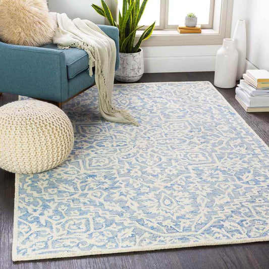 Normanton Traditional Ice Blue Area Rug