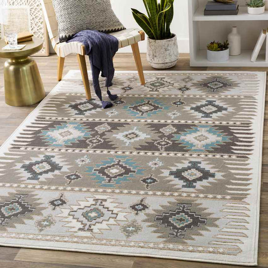 Landerd Rustic Silver Gray Area Rug