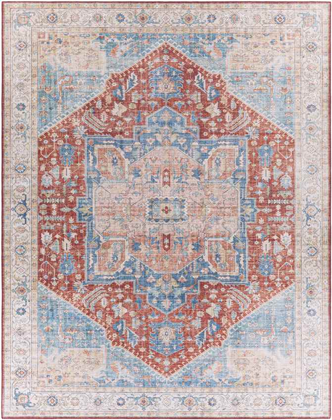 Maasdriel Traditional Burnt Orange Area Rug