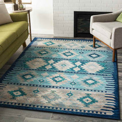 Arizona Rustic Dark Blue Area Rug