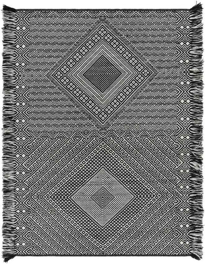 Buhler Global Black/Ivory Area Rug
