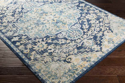 Gimel Traditional Sky Blue Area Rug