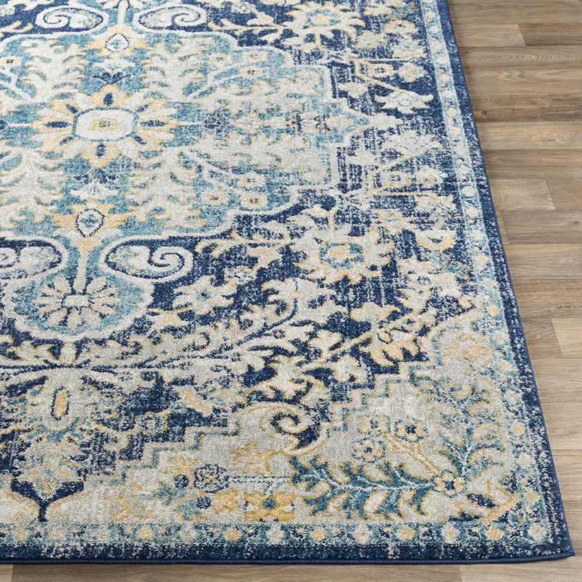 Gimel Traditional Sky Blue Area Rug