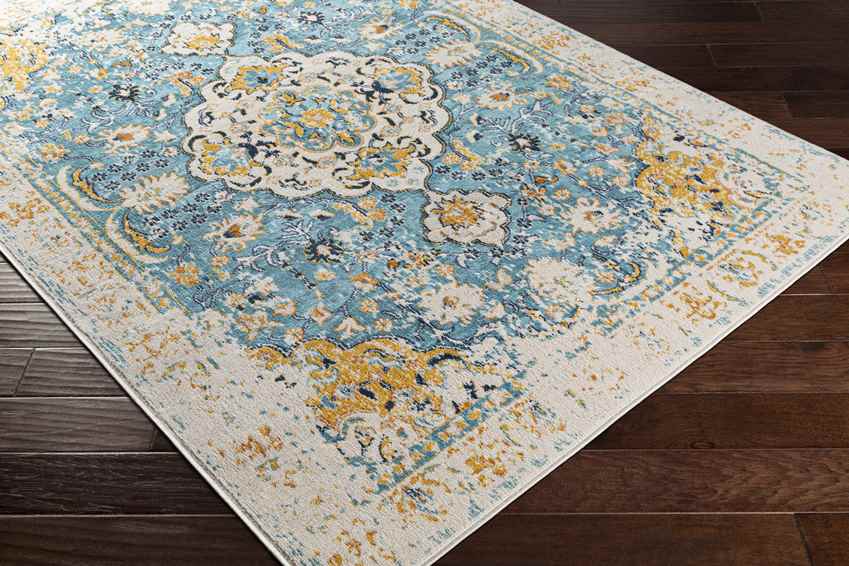 Dedgum Traditional Navy Area Rug