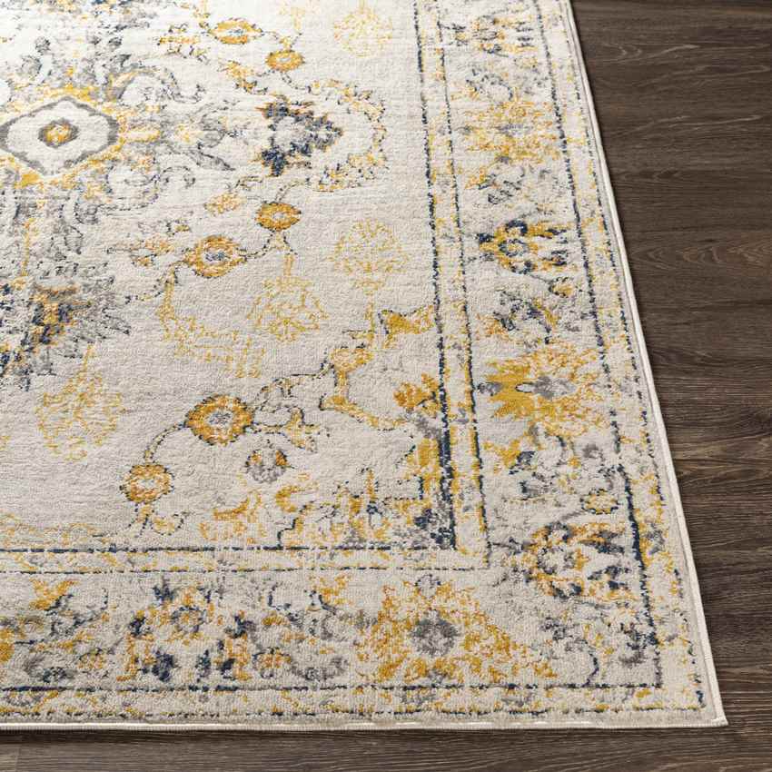 Burum Traditional Yellow Area Rug