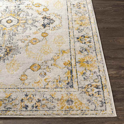 Burum Traditional Yellow Area Rug
