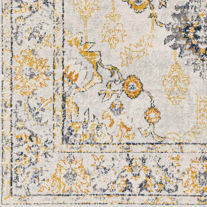 Burum Traditional Yellow Area Rug