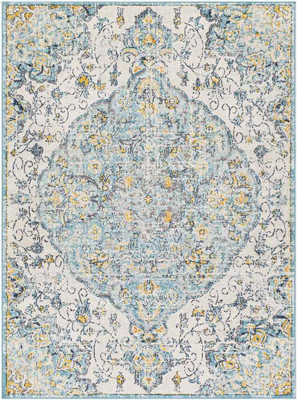 Cornjum Traditional Pale Blue Area Rug