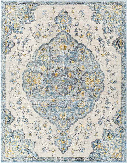 Cornjum Traditional Pale Blue Area Rug
