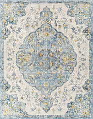 Cornjum Traditional Pale Blue Area Rug