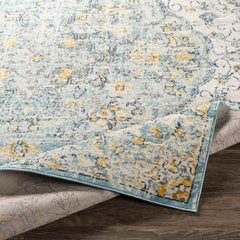 Cornjum Traditional Pale Blue Area Rug