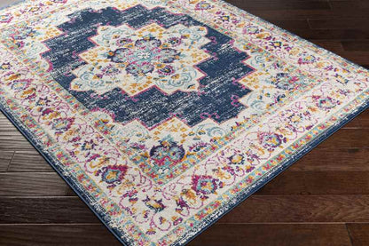 Zwilbroek Traditional Denim Area Rug