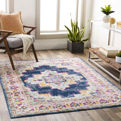 Zwilbroek Traditional Denim Area Rug