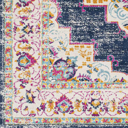 Zwilbroek Traditional Denim Area Rug