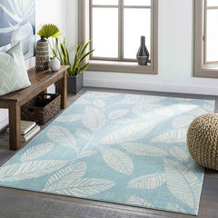 Bargebek Coastal Aqua Area Rug