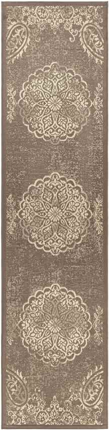 Honderd Traditional Dark Brown Area Rug
