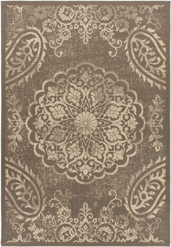 Honderd Traditional Dark Brown Area Rug