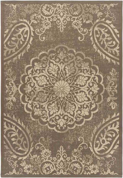 Honderd Traditional Dark Brown Area Rug