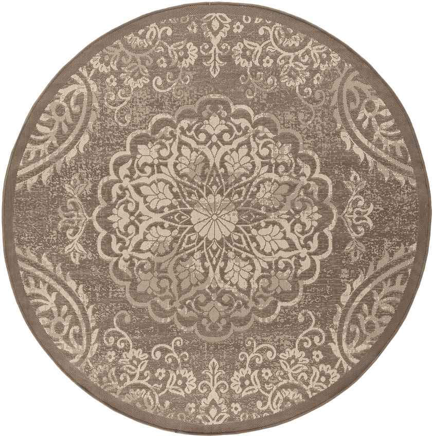 Honderd Traditional Dark Brown Area Rug