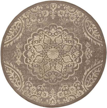 Honderd Traditional Dark Brown Area Rug