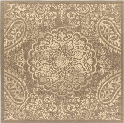 Honderd Traditional Dark Brown Area Rug