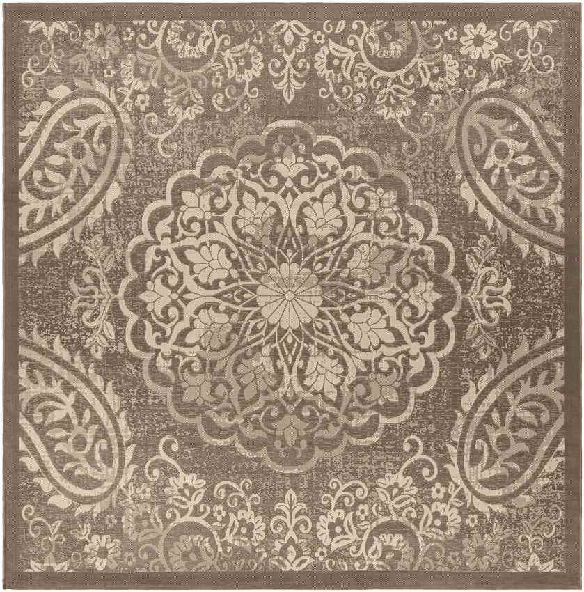 Honderd Traditional Dark Brown Area Rug