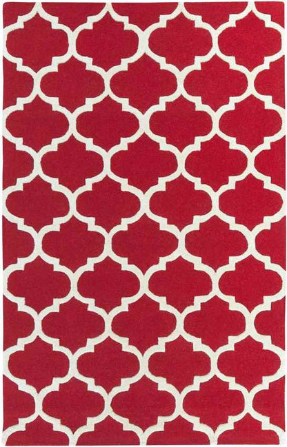 Rimini Cottage Bright Red Area Rug