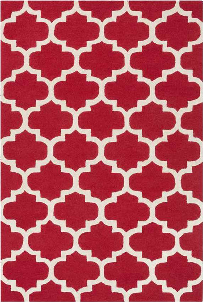 Rimini Cottage Bright Red Area Rug