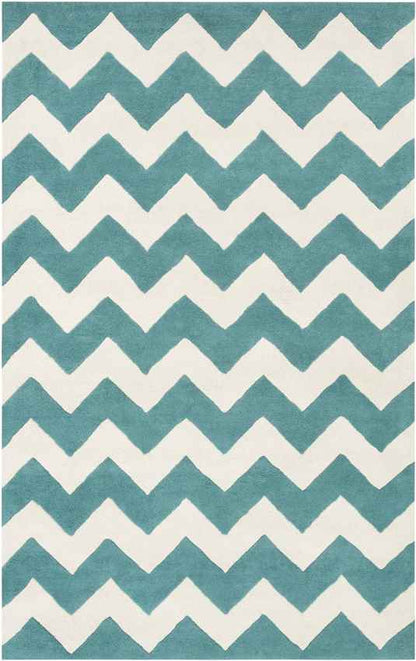 Zwiep Modern Teal Area Rug