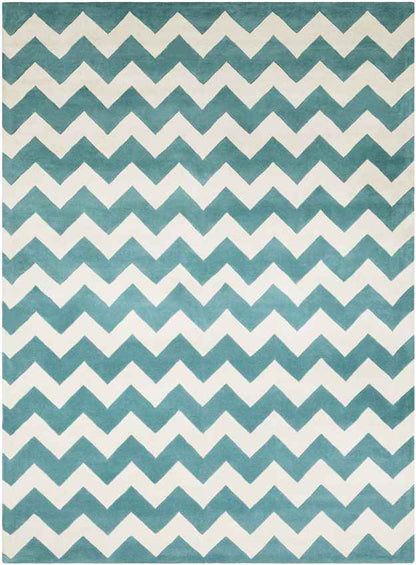 Zwiep Modern Teal Area Rug